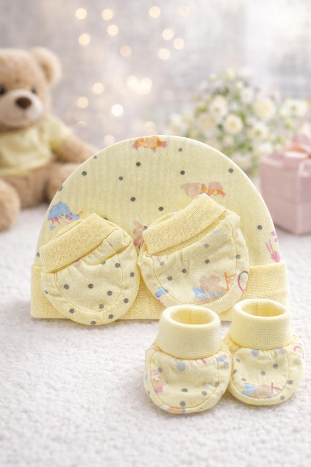 Caps +Booties +Mittens set (Regular)